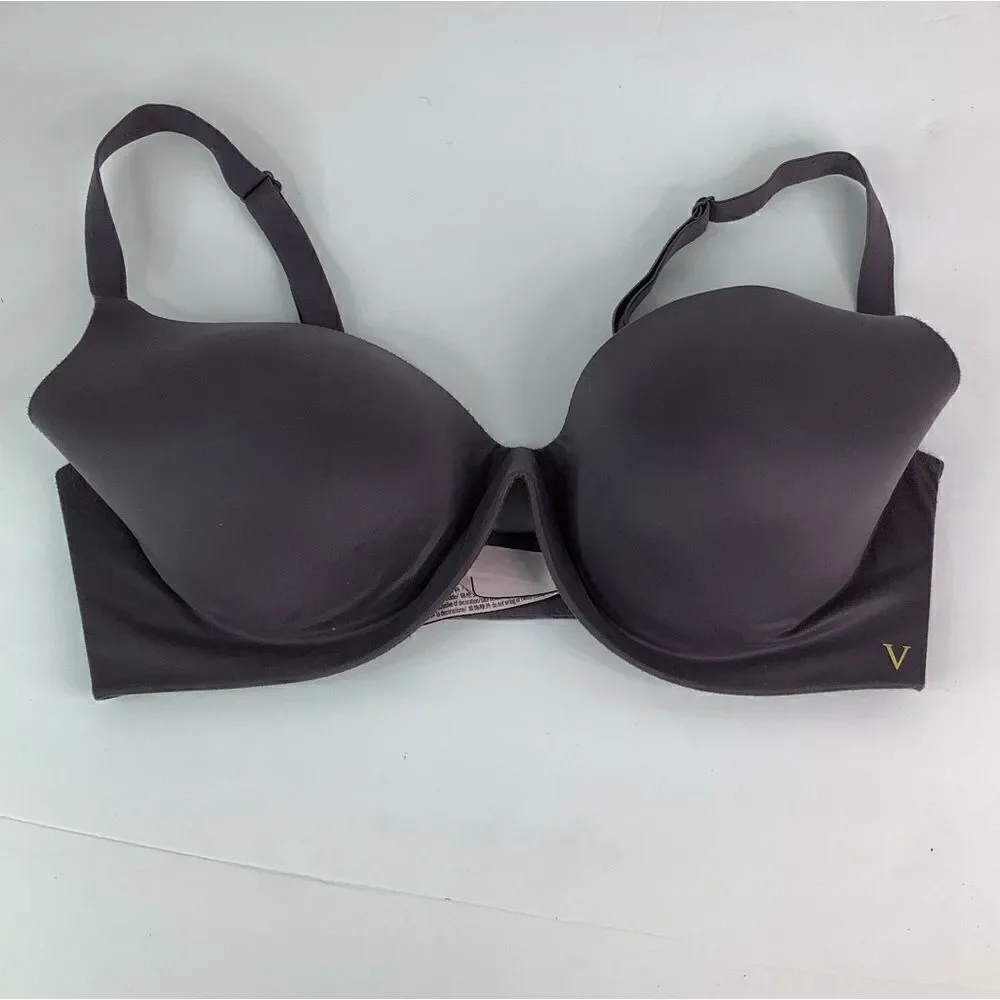 Victoria Secret No Underwire Lined Semi Demi Lavender Purple Soft Bra Sz 36D